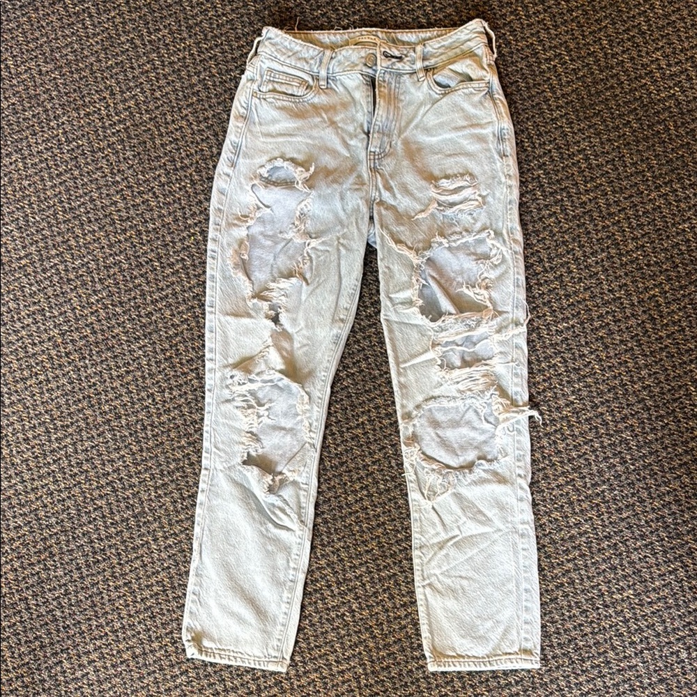 PacSun Light Blue Distressed Mom Jeans